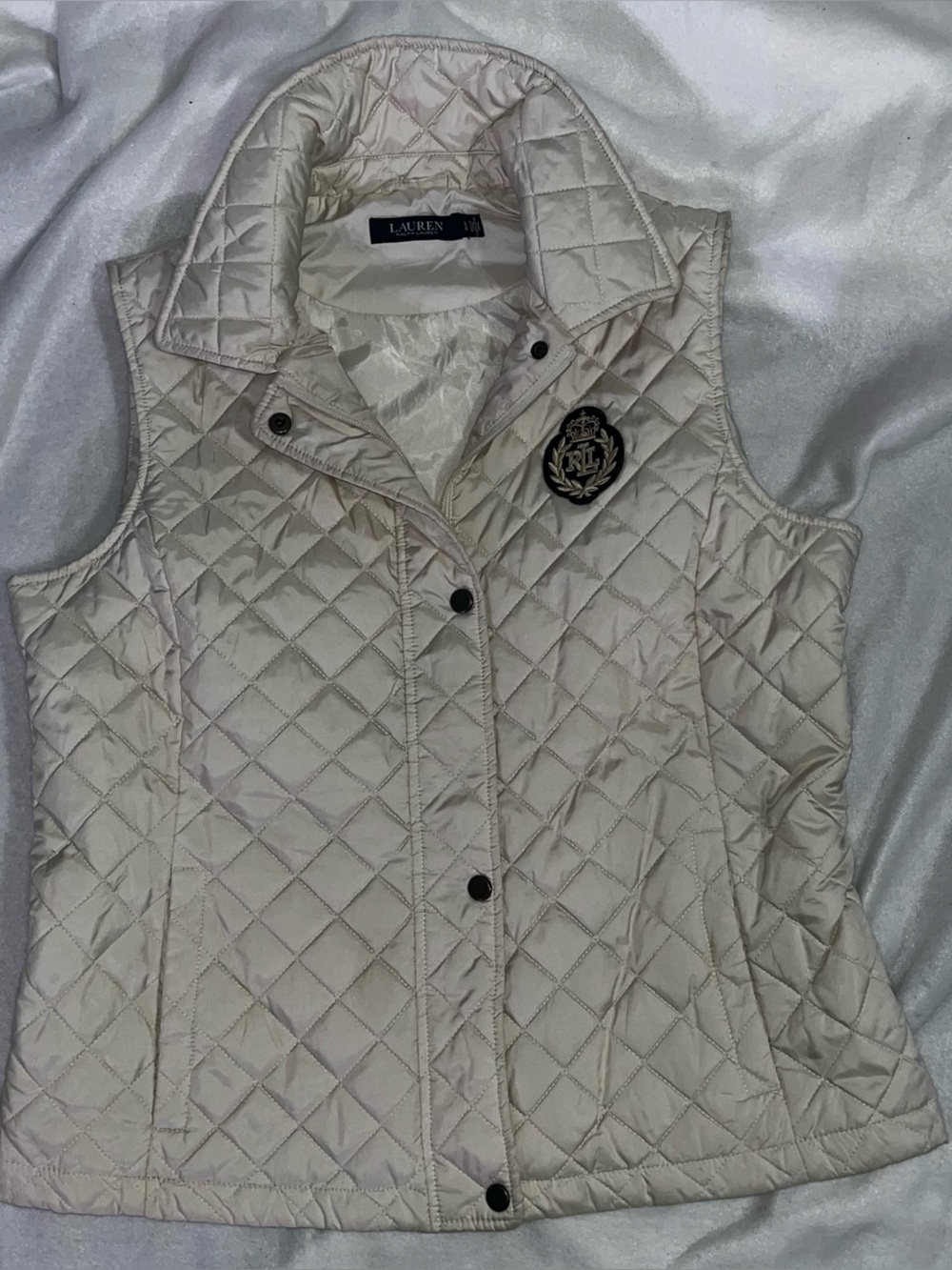 Lauren Ralph Lauren Crest-Patch Diamond-Quilted Vest